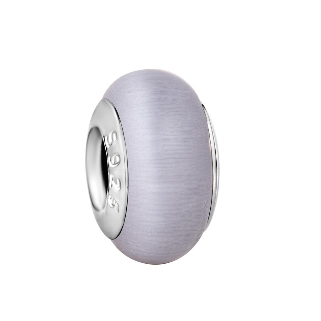 Trendy Copper Colorful Matte Murano Charm Fit Original Bracelet Cute Footprint Glass Beads Women Necklace Jewelry