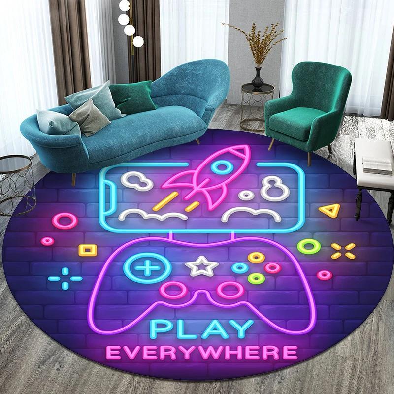 Gamepad HD Printed Round Carpet.soft and Comfortable,exquisite, Living Room,bedroom,sofa,entry Door Mat.table,chair,gift,Rug