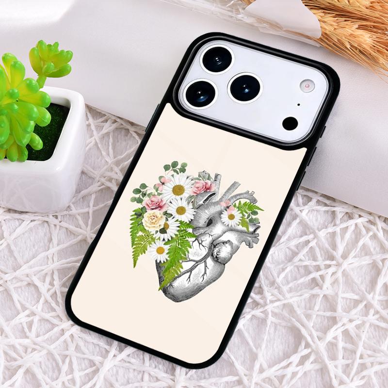 Human Heart Anatomy Phone Case for iPhone 17 Air 16 15 11 12 14 13 Pro Max Shockproof Cover