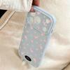 Floral Korean Silicone Phone Case For iPhone 17 Pro 16 11 13 12 15 14 Pro Max Cream Pink Little Flower Cover Lens Protection