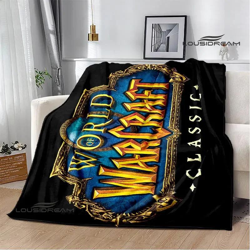 Game World of Warcraft Printed Blanket Kids Warm Flannel Soft and Comfortable Blankets Home travel blanket birthday gift