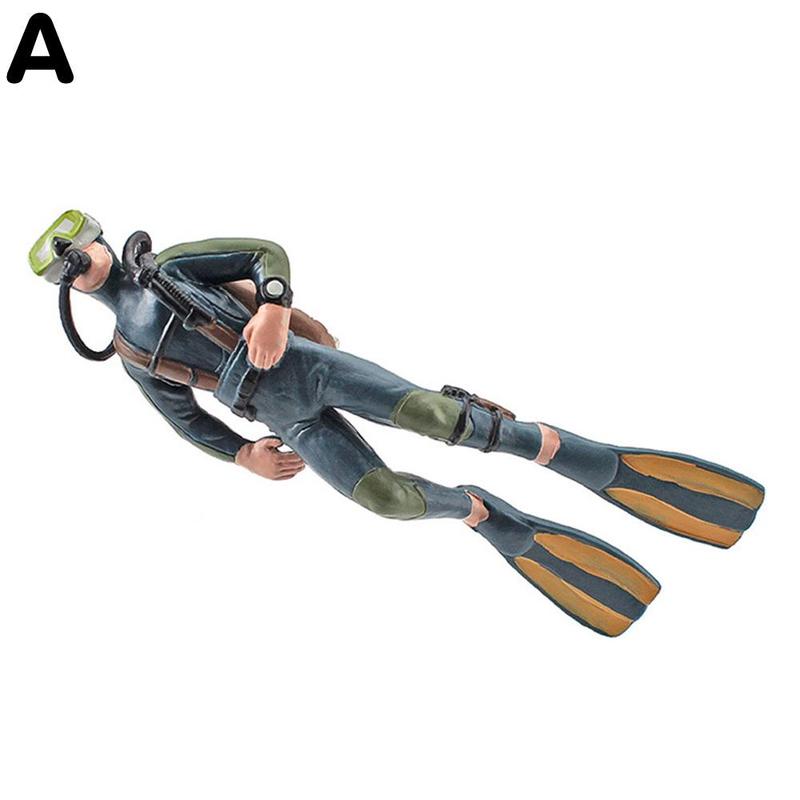 Plastic Seabed Exploration Diver Doll Scene Decoration Toys Miniature Oceans Scene Model Diver Action Figures Toys