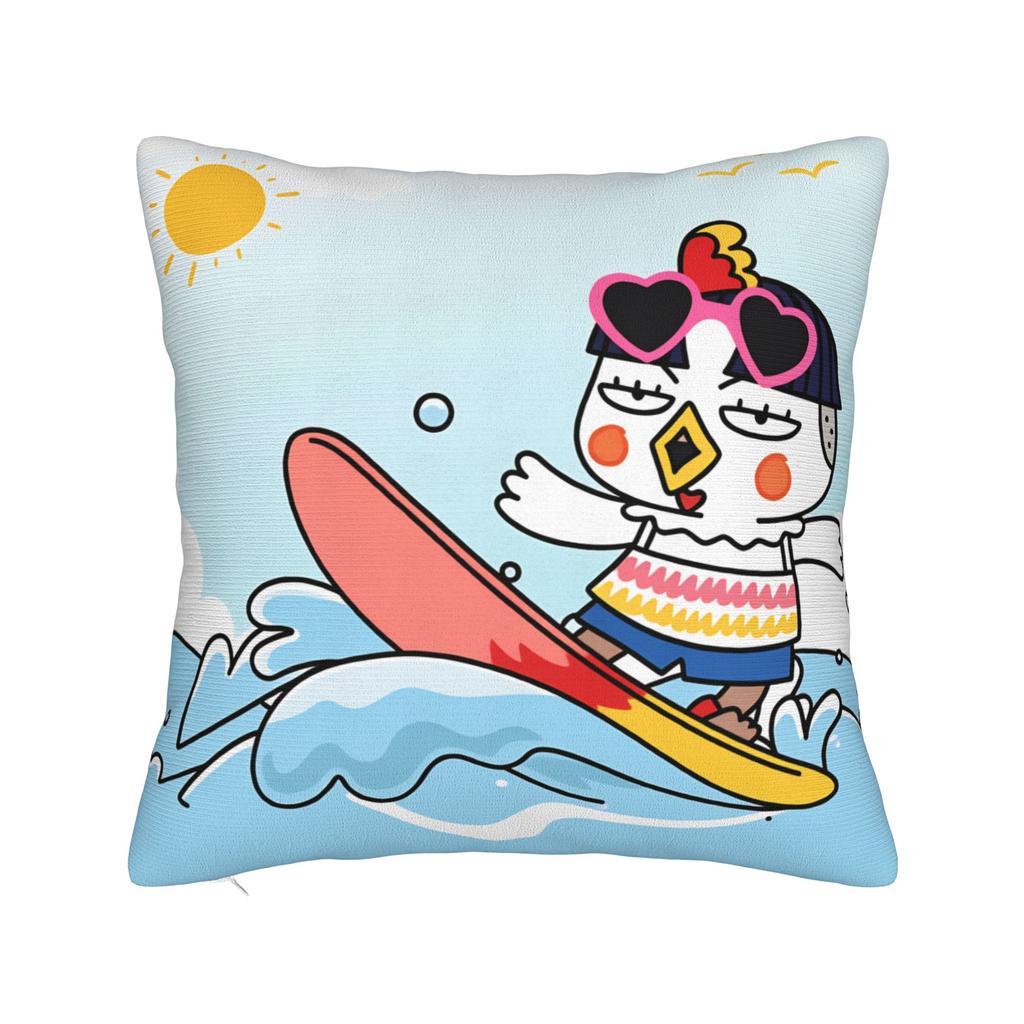 Spicy Shrimp Combination Noodles Pillowcases  Kawaii Pillow Case For Living Room Chair Soft Pillow Cover