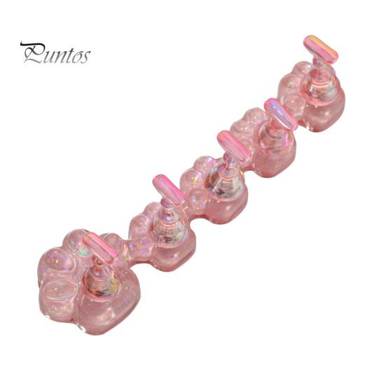 

5 шт. подставка для пальцев для ногтей в виде кошачьего когтя акриловая магнитная подставка для ногтей для покраски ногтей пресс многоразовая шпатлевка розовый