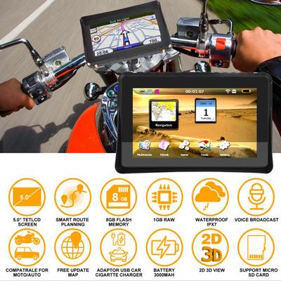 2-in-1 Motorcycle/Car Navigation Waterproof GPS Navigation for Car, Vehicle GPS, Motorcycle