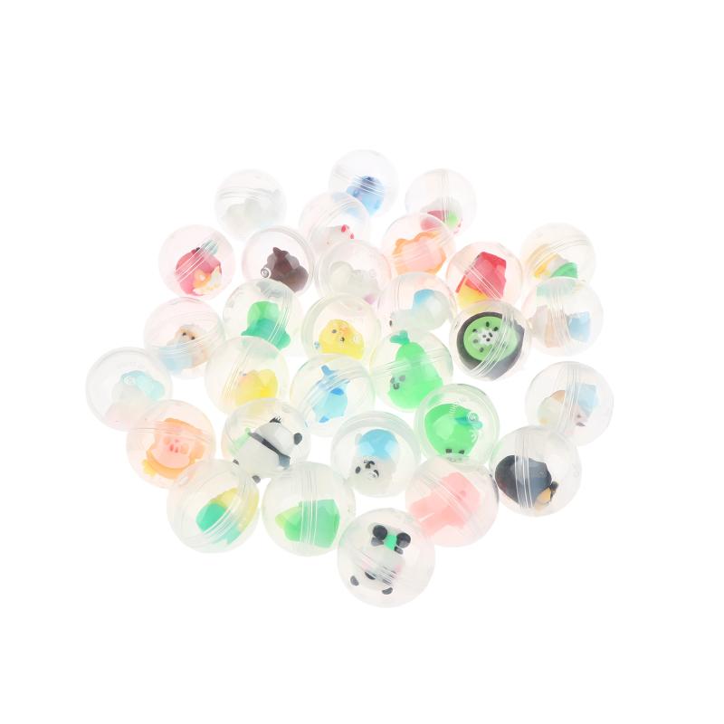30/50Pcs Fun Mixed Surprise Capsule Egg Toys Transparent Eggshell Mixed Toy Birthday Party Favor Rewards Pinata Filler Gifts