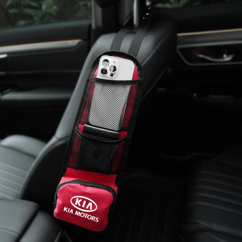 2026 Hot Car Sticker Car Seat Side Hanging Bag Mesh Pocket for KIA sportage ceed sorento cerato optima picanto rio soul k3 k5 st