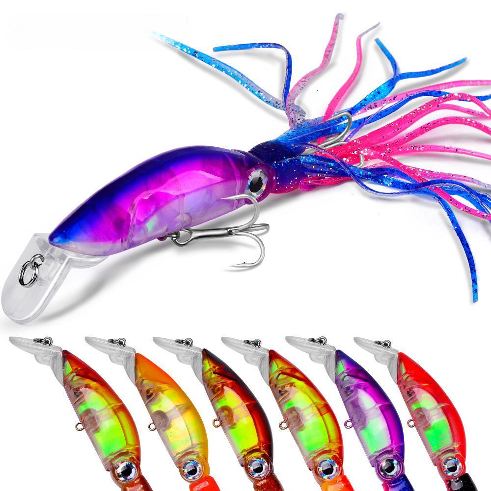 

Приманка с усами 19г Luya Plastic Bait Жесткая наживка Кальмар Luya Fake Bait 10см A