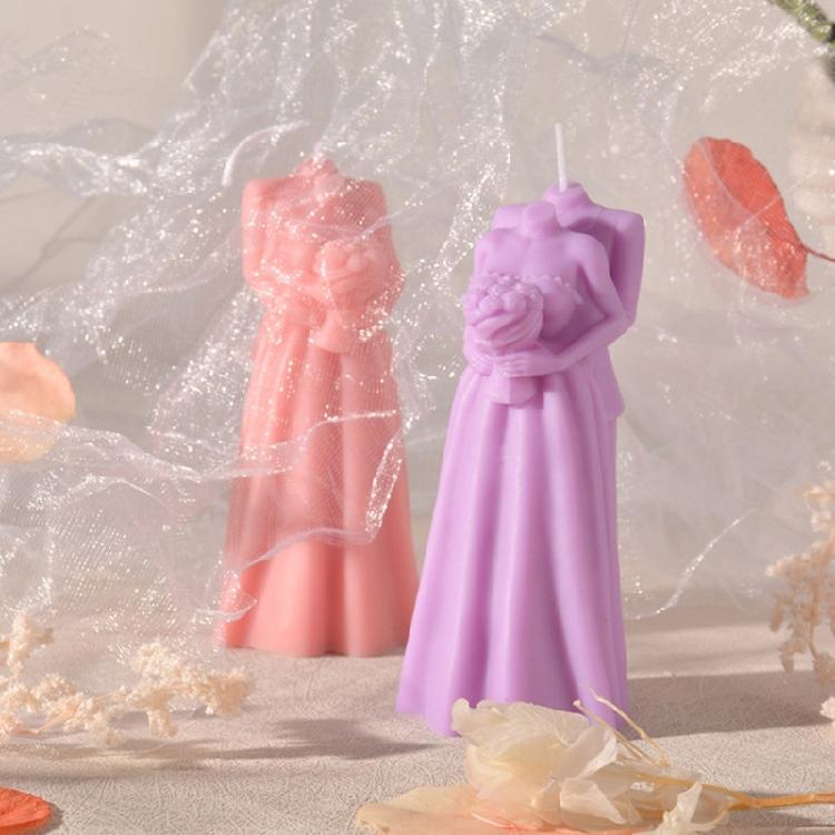 Couples Candle Mold Mother and Kids Candle Silicone Moulds DIY Home Decorations