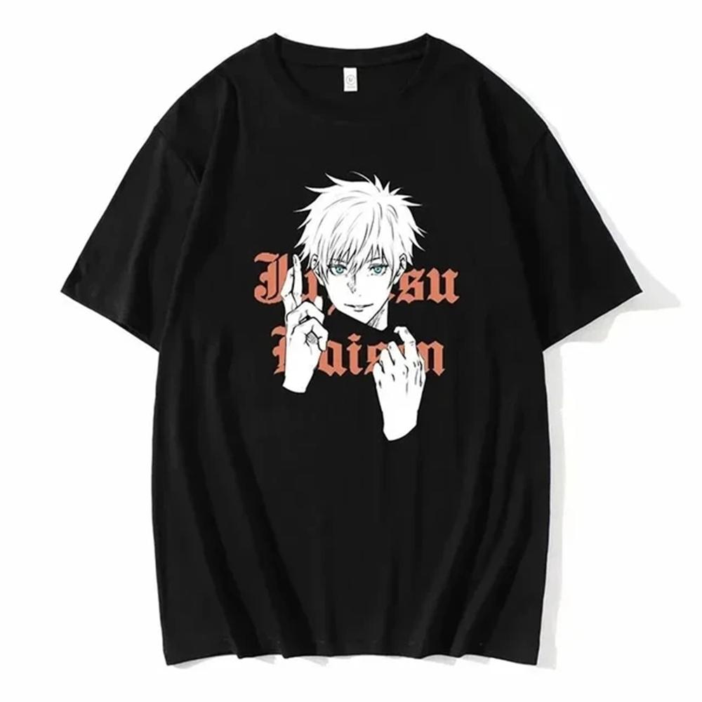 Men's Cotton T-Shirt 2024 Y2k Retro Cotton Short Sleeve Shirt Jujutsu Kaisen Ryomen Sukuna Japanese Anime Print T-Shirt