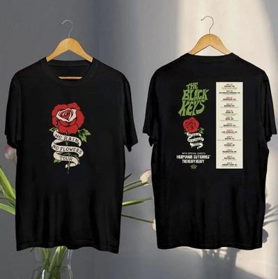 2 Sides 2025 The Black Keys No Rain No Flowers Tour Shirt S-5XL AD321 Unisex T-Shirt
