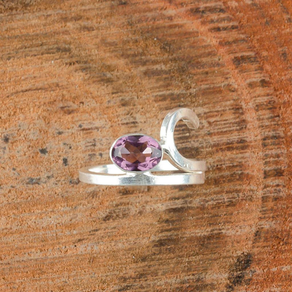 Amethyst Gemstone 925 Sterling Silver Jewelry Handmade Ring For Anniversary Gift RR-27-3