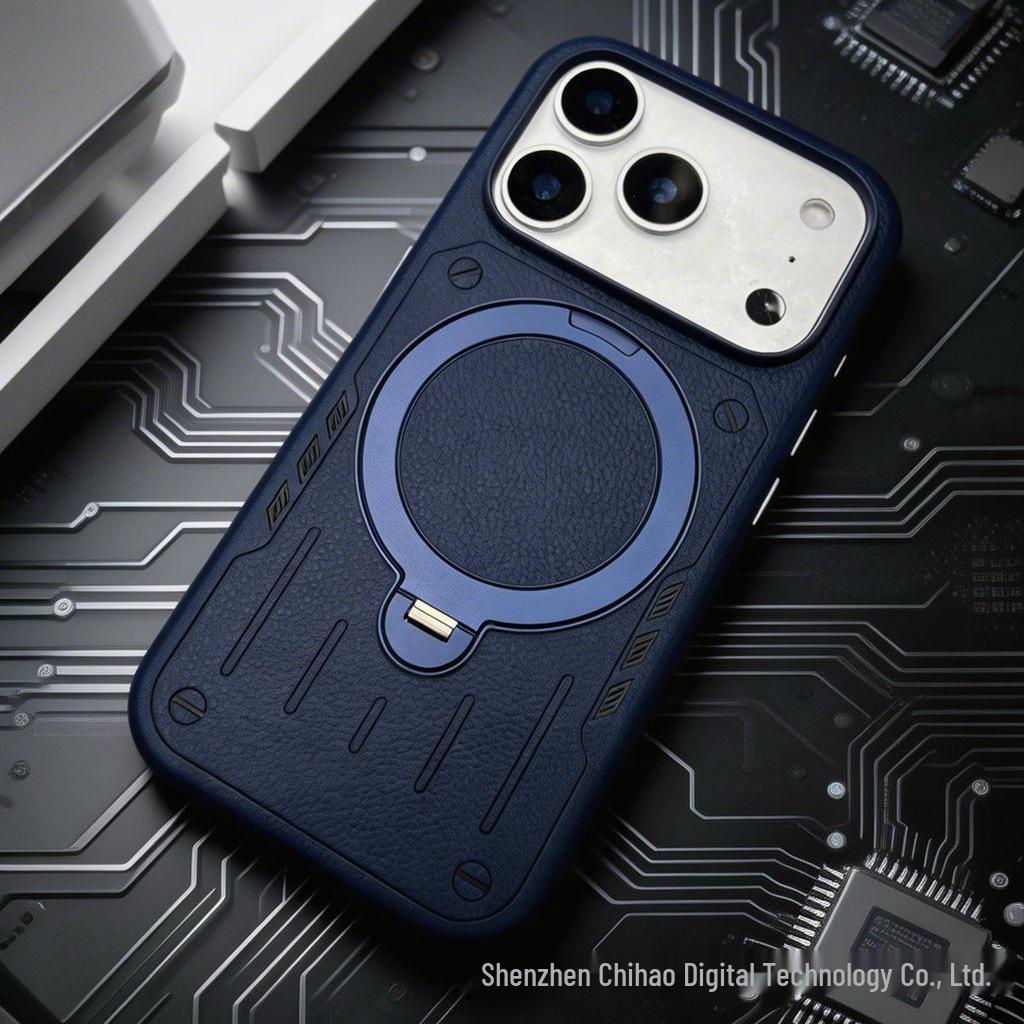 

iPhone 17 Pro Max Mecha Rotating Stand Phone Case - Durable Apple 16 Business Anti-fall Cover 15 Pro