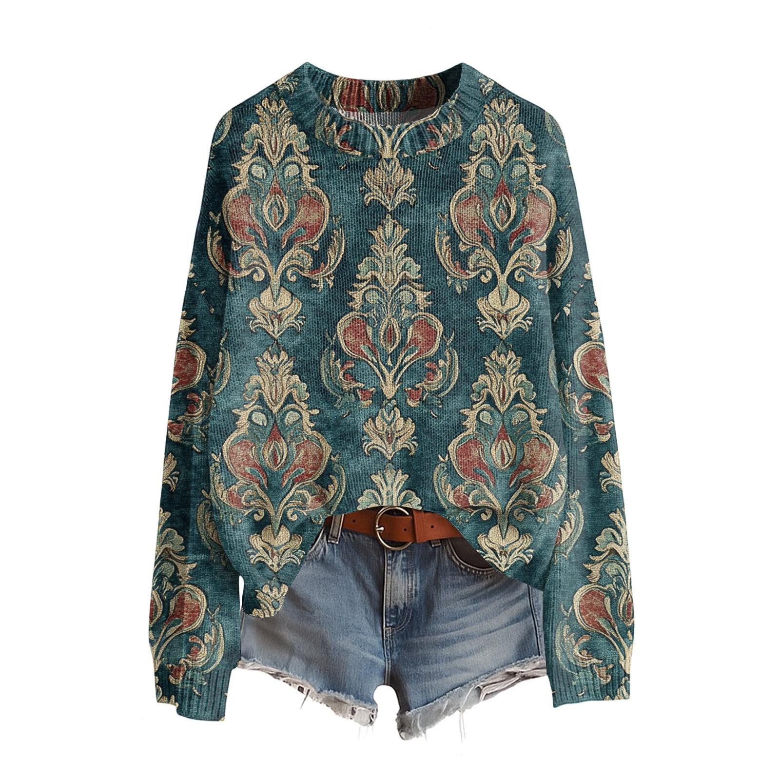 

Женский смешной женский свитер с круглым вырезом, наряд, уродливый костюм-свитшот L армия зеленый