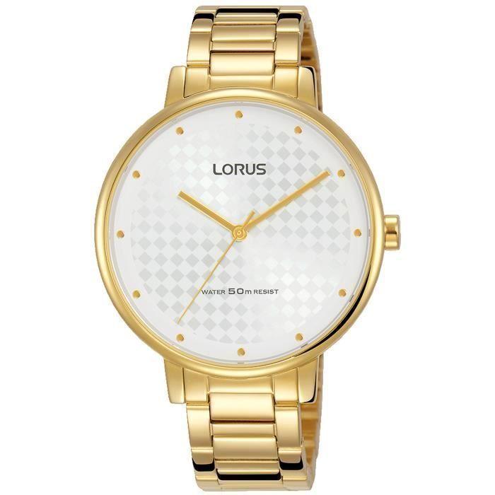 Montre femme - LORUS - RG268PX9 - Quartz - Analogique - Acier inoxydable plaqué Or