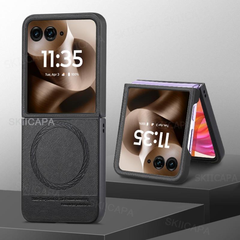 For Magsafe Leather Shockproof Magnetic Cover For Motorola Razr Ultra 2025 Razr + 2024 Razr 60 50 Ultra Wireless Charging Matte Cover