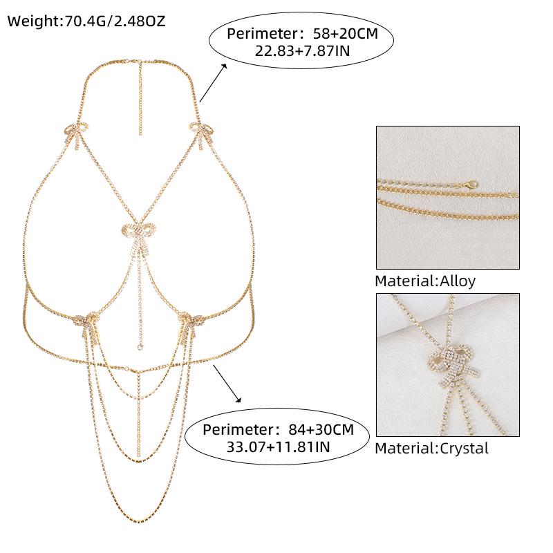Chic Rhinestone Multi-layer Bikini Body Chain for Women