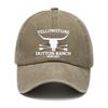 Retro Western Cowboy Hat - YELLOWSTONE DUTTON Ranch Hard School Embroidered Cow-head Printed Baseball Cap for Both Men and Women