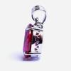 Colgante de Gema de Plata de Ley 925 con Rubí Rojo Natural Certificado de 24 Quilates, Corte Oval