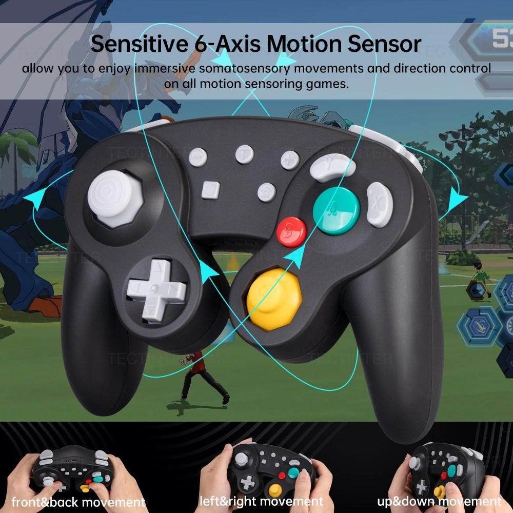 Bluetooth-kompatibler Gamecube Controller für NS Switch 2/Switch Konsole Gamepad für Steam/Android/PC Joystick mit Turbo-Funktion