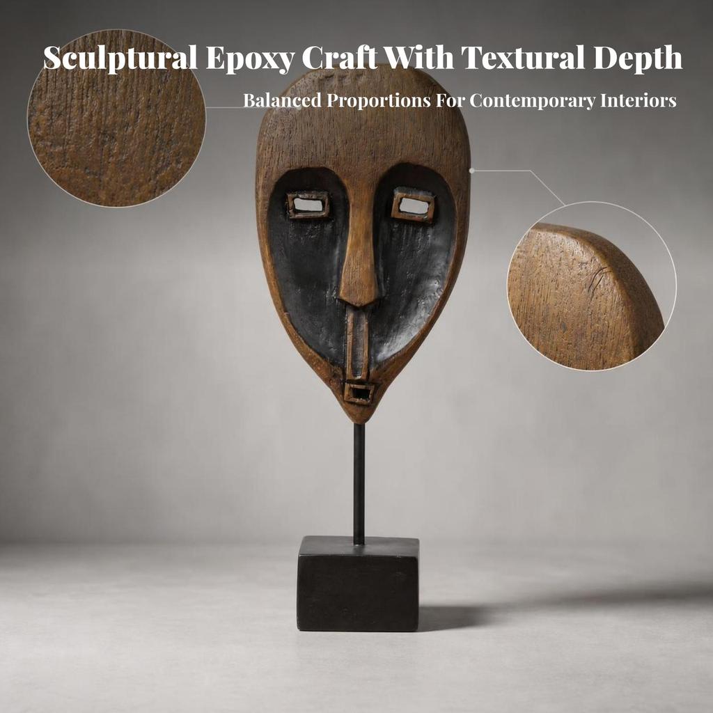 Artistic Resin Face Sculpture Modern Creative Decor Long-Lasting