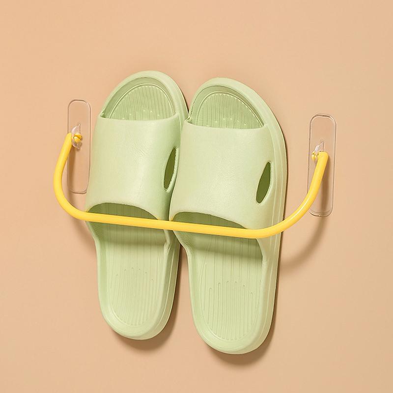 Wall Mounted Shoe Rack Foldable Shoes Hanger Slippers Drain Storage Rack Shelf