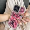 Watercolor Leopard Drop Glue Case For iPhone 15 17 13 Pro Max Phone 11 12 ProMax 14 15 16 Plus Cases Shockproof Minimalist Funda