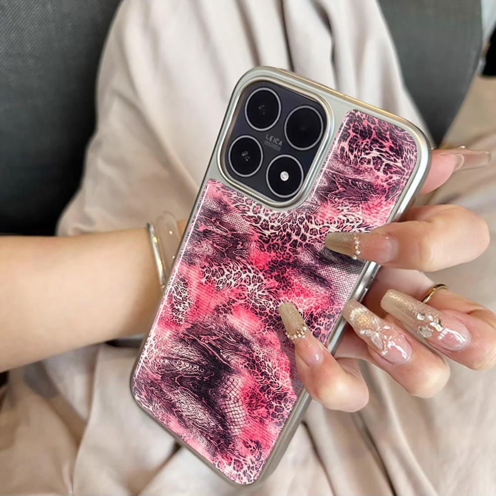Watercolor Leopard Drop Glue Case For iPhone 15 17 13 Pro Max Phone 11 12 ProMax 14 15 16 Plus Cases Shockproof Minimalist Funda