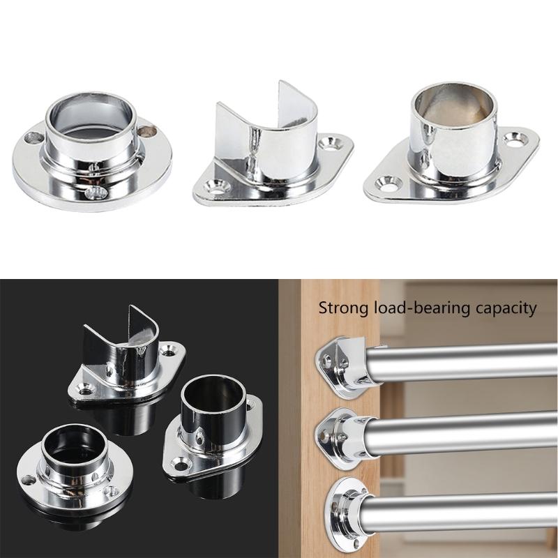 Closet Rod Sockets Wardrobe Bracket for Curtain Closet Rod Flange Socket set