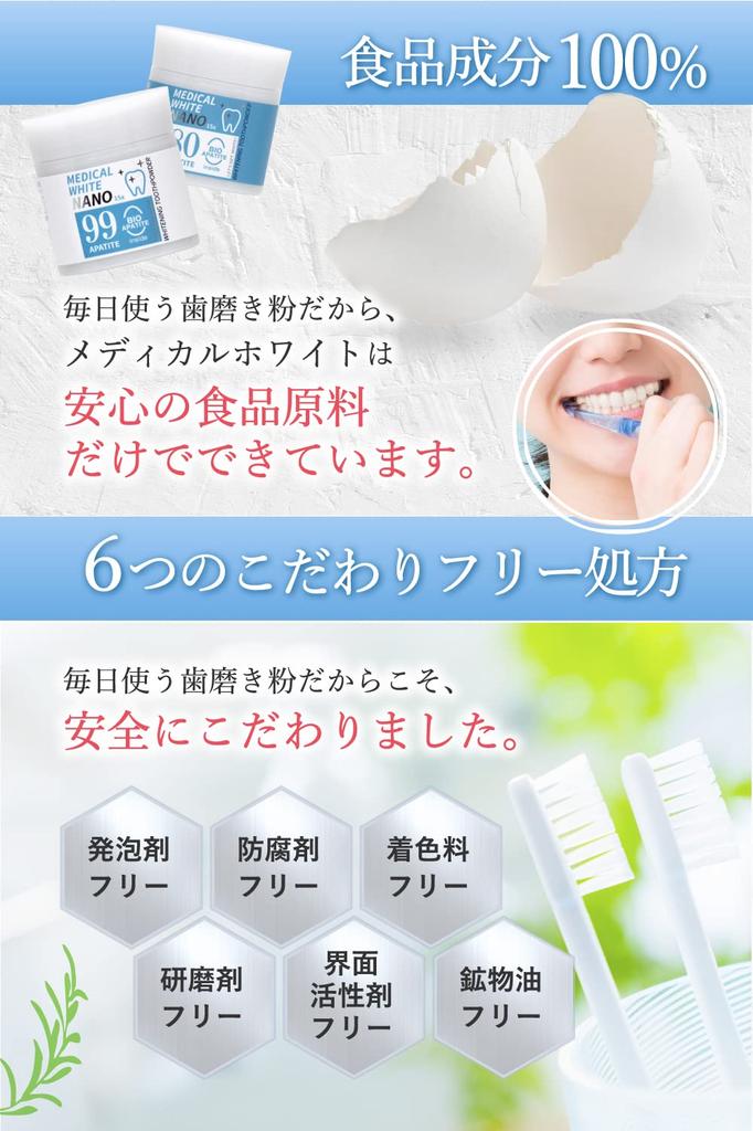 Contains Over Features the Finest Particles In the Natural Whitening Plaque and Fine Fine and Made In Japan At a Licensed Medical White Nano Tooth
