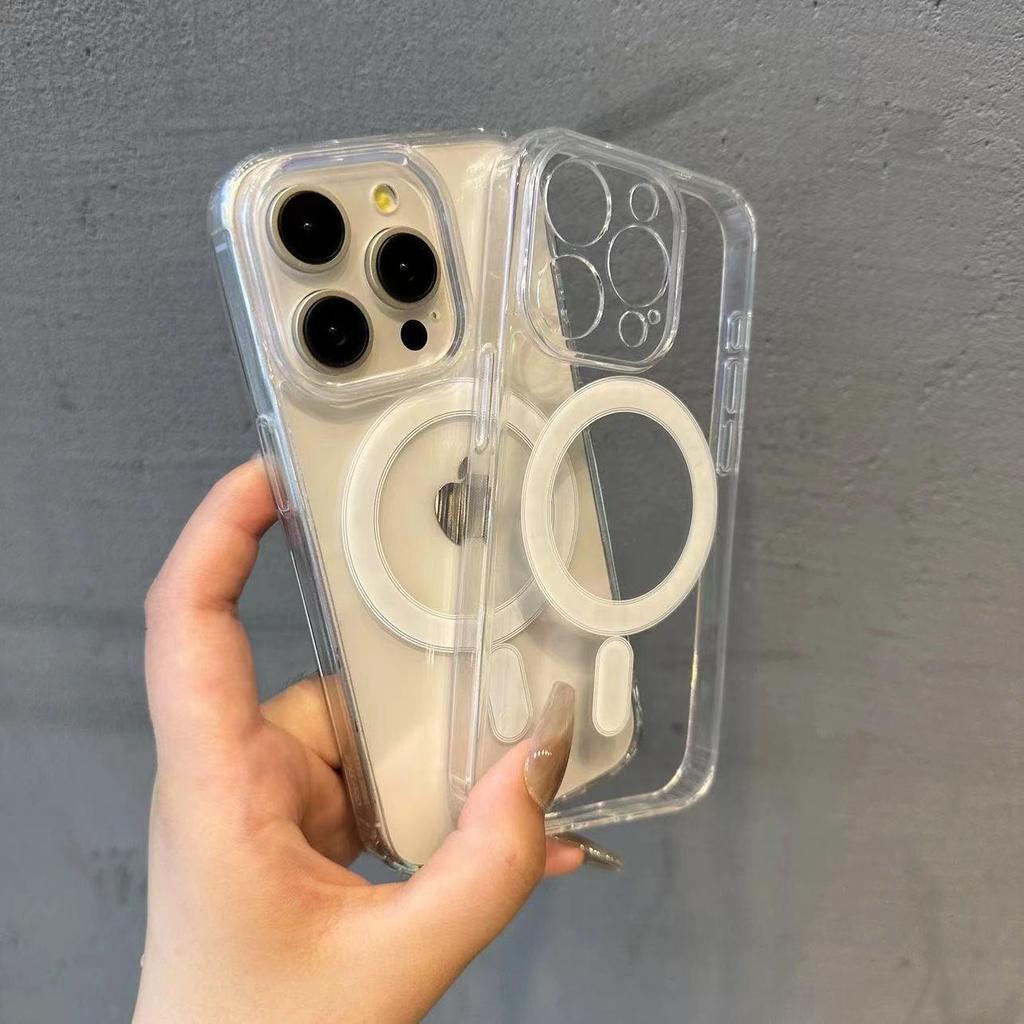 Kompatibel mit Apple iPhone 15 Pro Magnetische Acryl Klare Hülle für 11/12/13/14/XS Max.