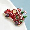 Will Baby Lovely Christmas Truck Brooches For Women Unisex Enamel Taking Gifts Christmas-Tree Car  Year Party Brooch Pins