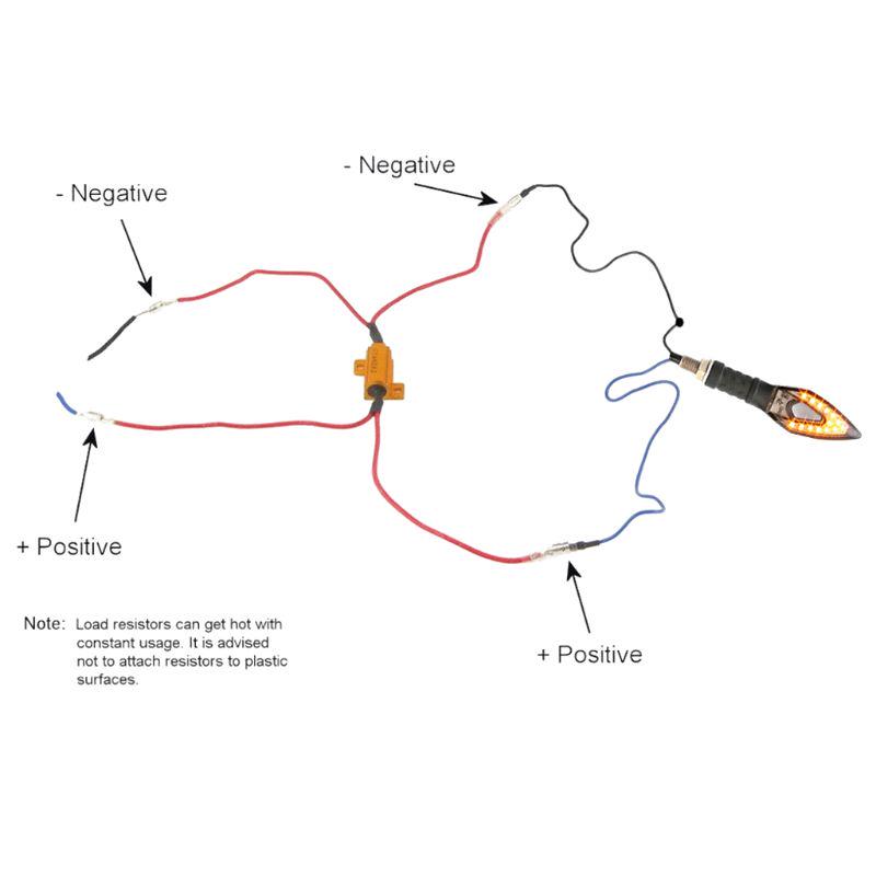 1Pair Moto Load Decoding Resistor for LED Turn Signal Light Repair 25W