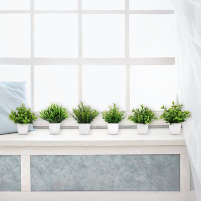 Imitacija vazoniniai augalai Ryški išvaizda dekoratyvinis lengvas modeliavimas netikras žalias eukalipto lapų bonsai ornamentas