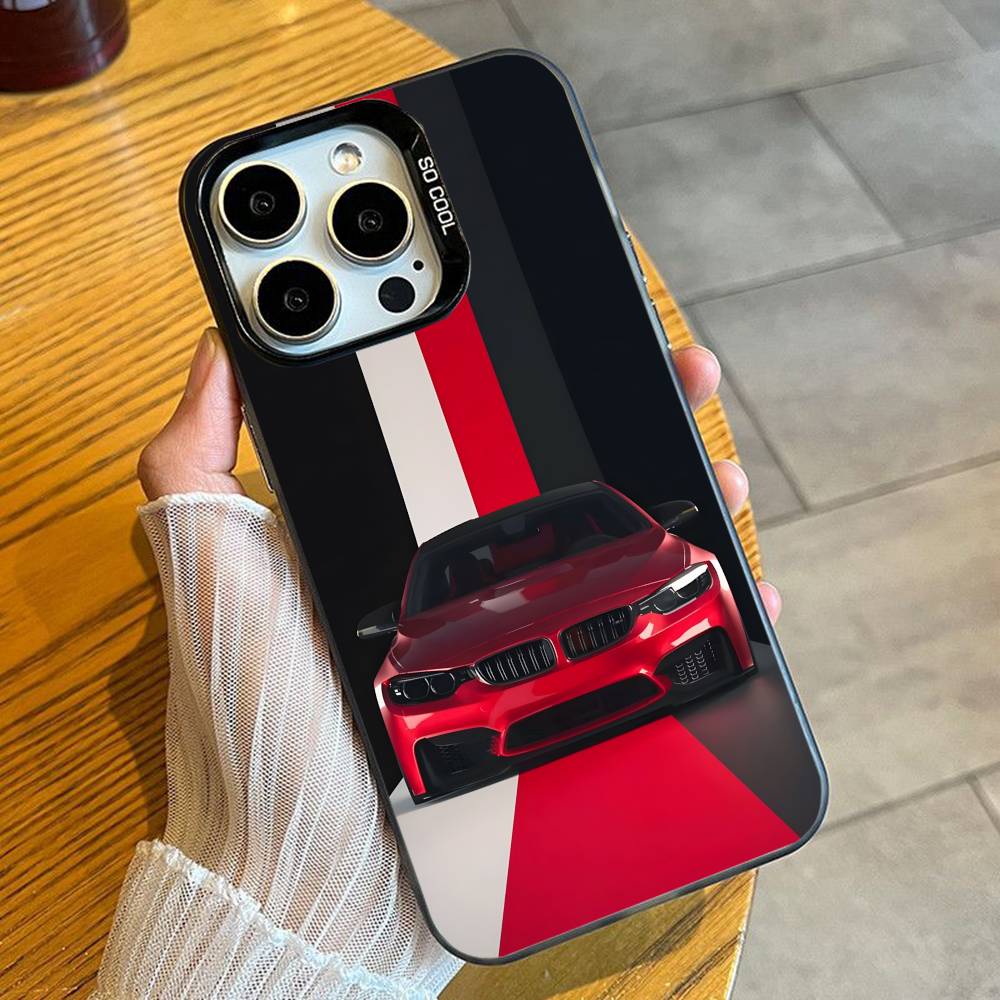 M4 Classic Sport Cars Phone Case For iPhone 16 17 15 14 12 13 Pro Max Black Candy Matte Shockproof Cover iPhone17air