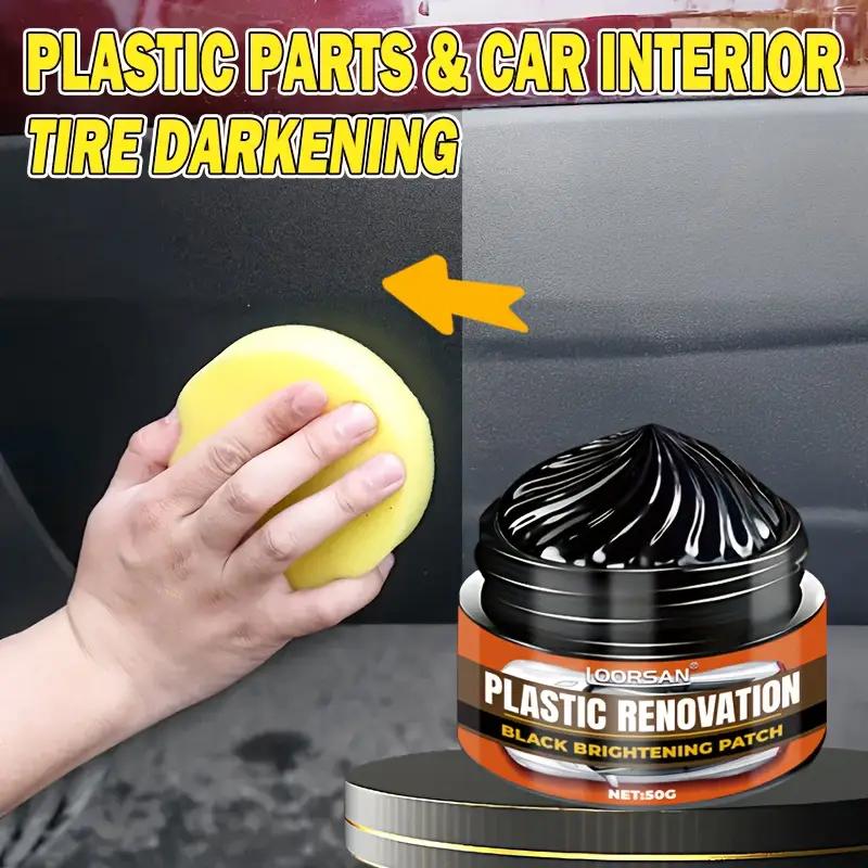 Car Plastic Repair Wax, Durability Can Last 2-3 Years, Repairs Scratches and Enhances Tire Gloss, Maintenance for Black Interior