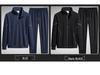 Men's Plus Size Loose Fit Two-Piece Tracksuit with Stand Collar for Autumn/Spring