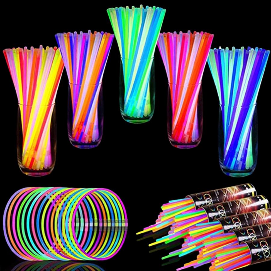 15/30/60/120pcs Glow Sticks Atmosphere Creating Tool Glow in the Dark Concert Supplies Emergency Lighting Party Decor XJM