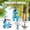 Flying  RC Infraed Induction The Robot Flashing Light Toys For Kid Gifts