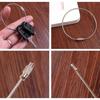 10 Pcs Stainless Steel Wire Keychains Luggage Label Loop Cables Key Rings Loop
