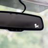 2pcs Dachshund Decal - Self-Adhesive Vinyl Car Mirror Sticker, Glossy Finish, Irregular Shape, Single Use, Easter Egg Design