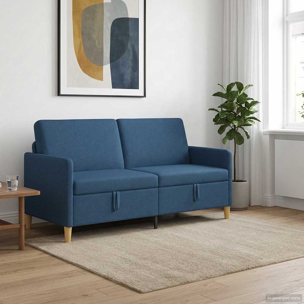 Blue Storage Sofa 172 x 78 x 87 cm Polyester