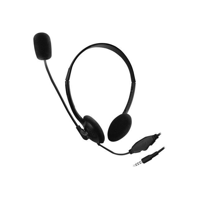 Casque Ewent EW3567 - supra-oral avec microphone pour smartphone/tablette