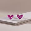 Hui Zhi Yi S925 Silver Mini Peach Heart Stud Earrings - Daily Light Luxury Fashion Versatile Hot Sale