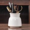 Suet Jade Porcelain Tea Ceremony Six Gentlemen Accessories Tea Needle Teaspoon Tea Clip Pen Holder Tea Brush High-grade Chinese Pen Holder