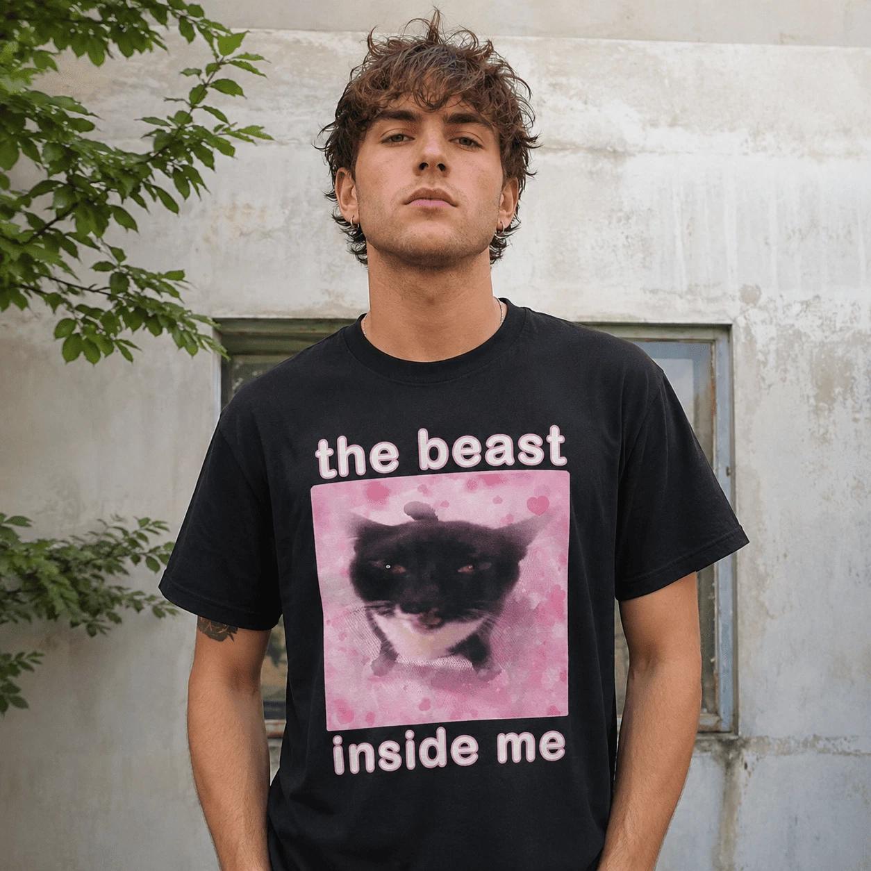 Funny Cat Meme T-Shirt Humorous Graphic Streetwear Casual Tee XXXXL