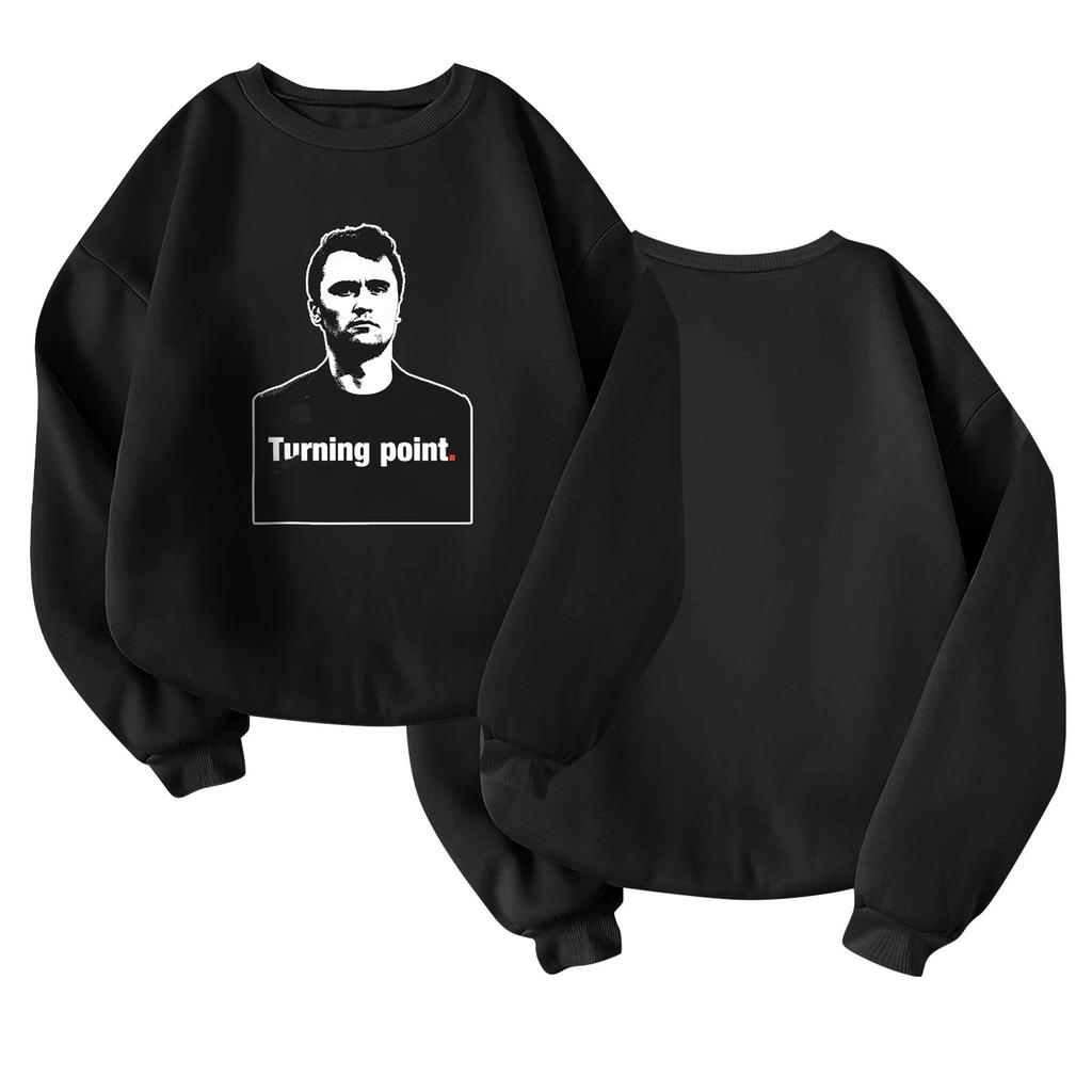 Unisex Fashion Casual Long Sleeve  Print Round Neck Top