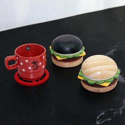 Creative Cute Burger Coaster Home Decoration Small Ornament Living Room Dining Table Coffee Cup Anti-scalding Insulation Pad