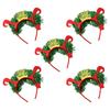5xChristmas Glowing Hair Band Light Up Head Band Xmas Tree Hairband Creative Flashing Headwear Performances Photo Props