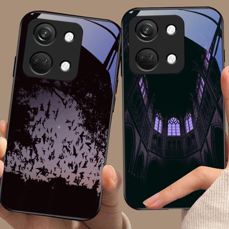 Das Dunkle Haus Für OnePlus Nord 3 5 6T 7 Pro 8 12 10T Reno8 Lite 5G 10R Nord N30 Hartschale Panzerglas Handyhülle Schwarz